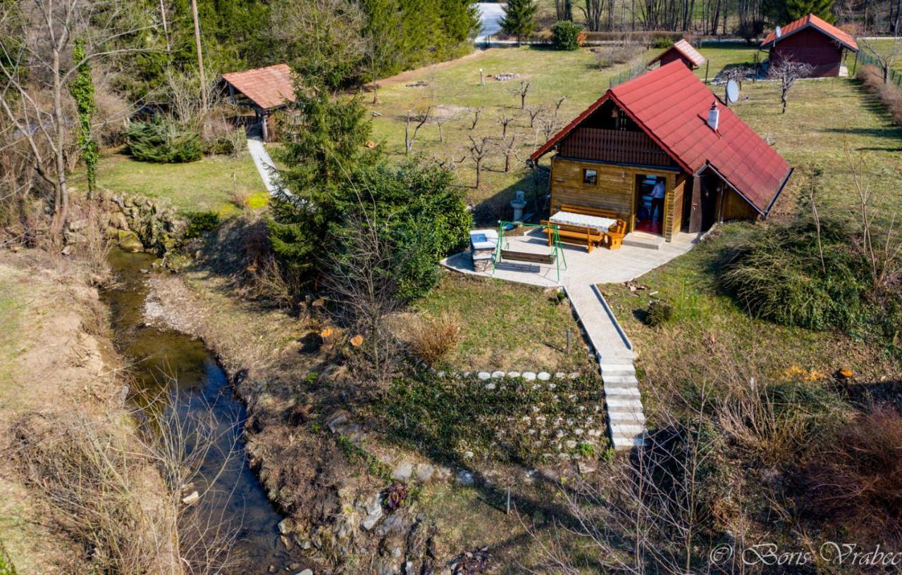Wooden Cabin Zurej With Hot Tub Bukovje v Babni Gori Eksteriør bilde