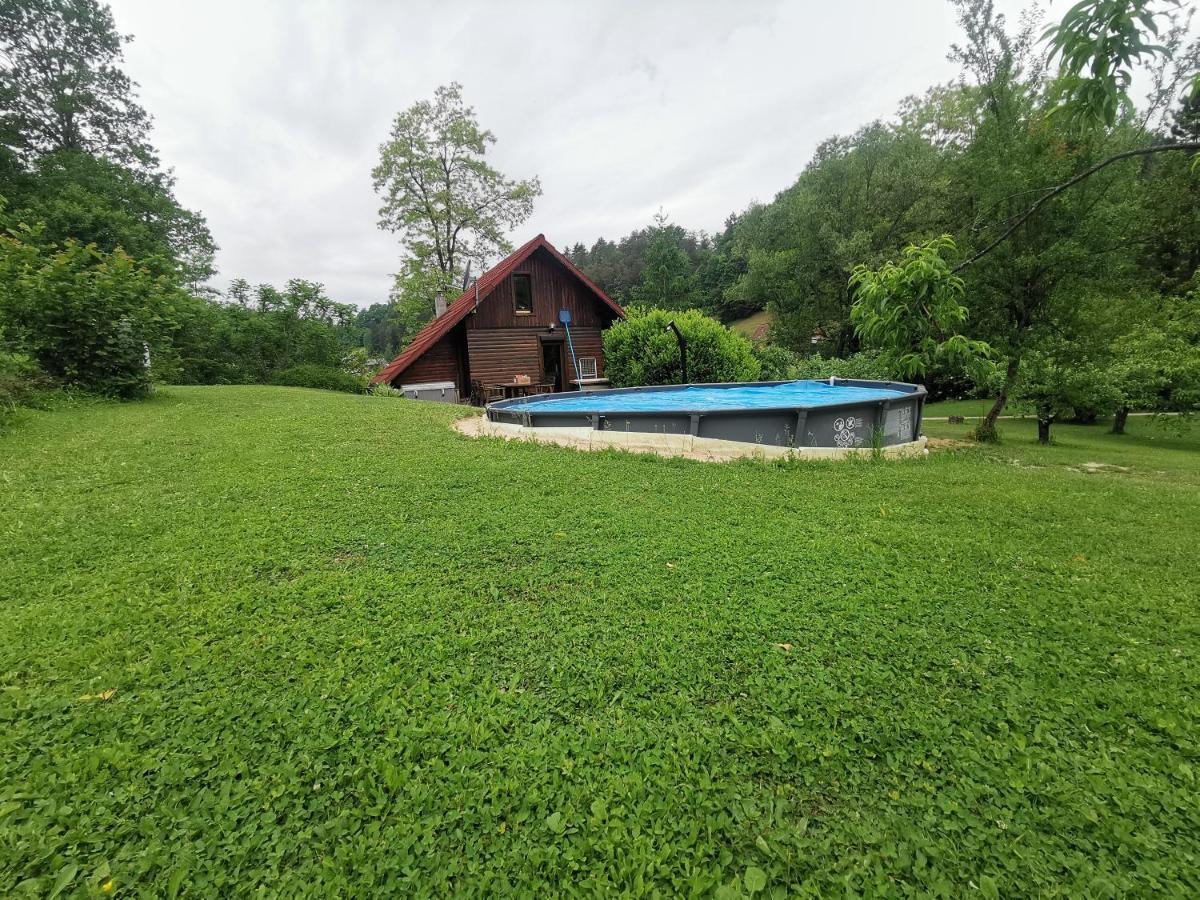Wooden Cabin Zurej With Hot Tub Bukovje v Babni Gori Eksteriør bilde